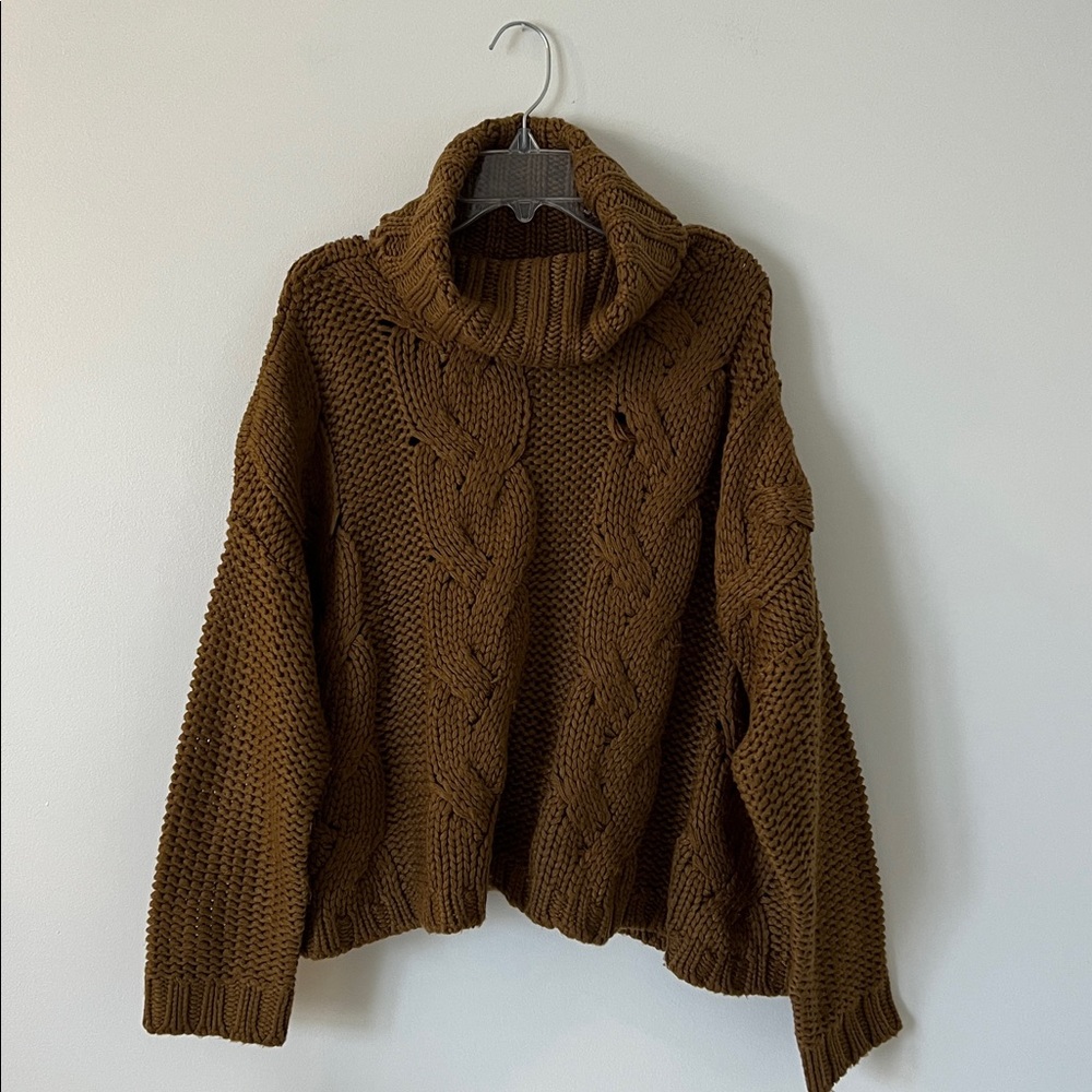 Brown Chunky Knit Sweater